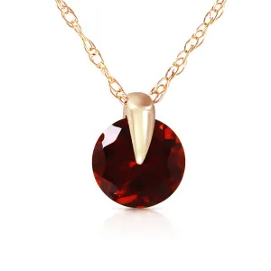 1 Carat 14K Solid Yellow Gold Staggering Beauty Garnet Necklace