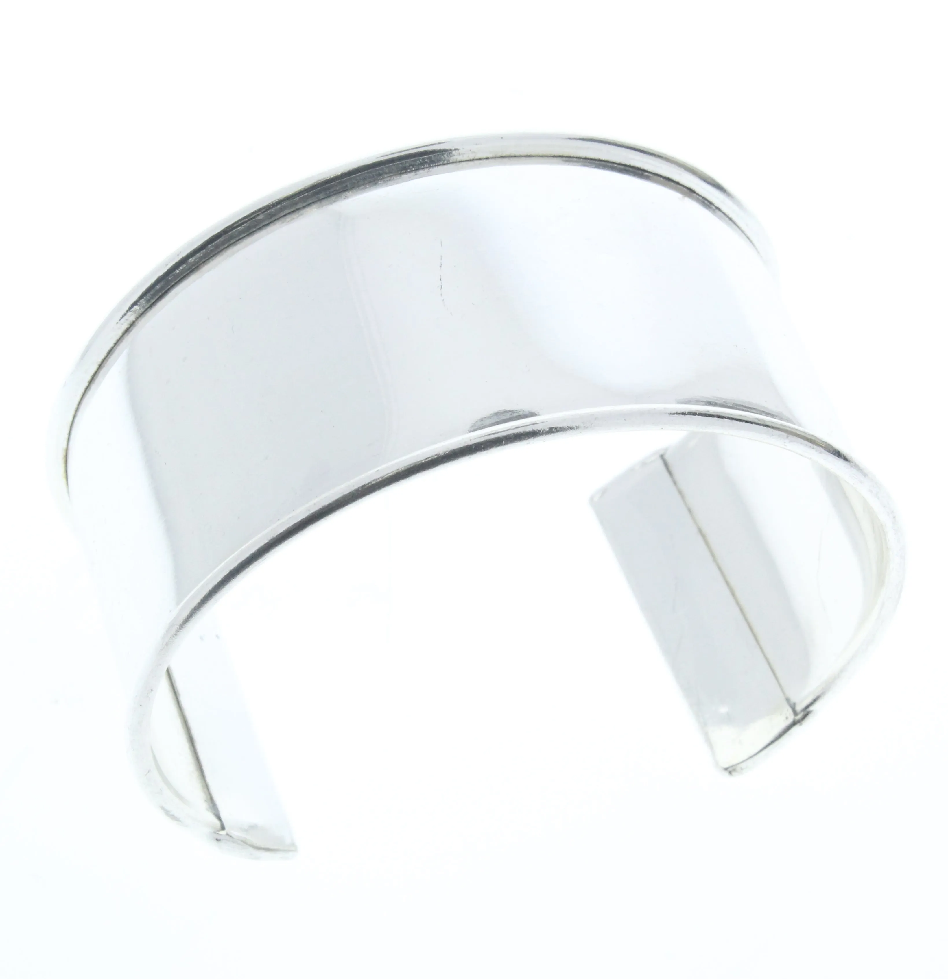 1.25" Flat Rimmed Bracelet Cuff Base, ea