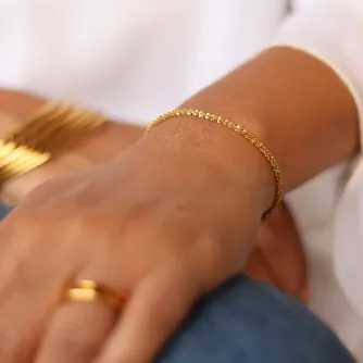 18K Gold-Filled Glitter Rope Bracelet