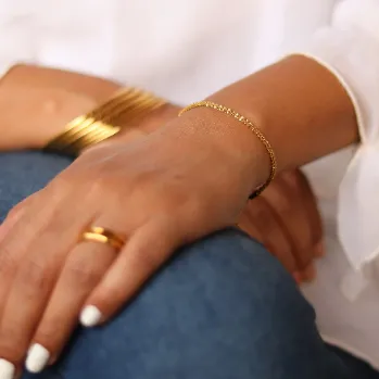 18K Gold-Filled Glitter Rope Bracelet