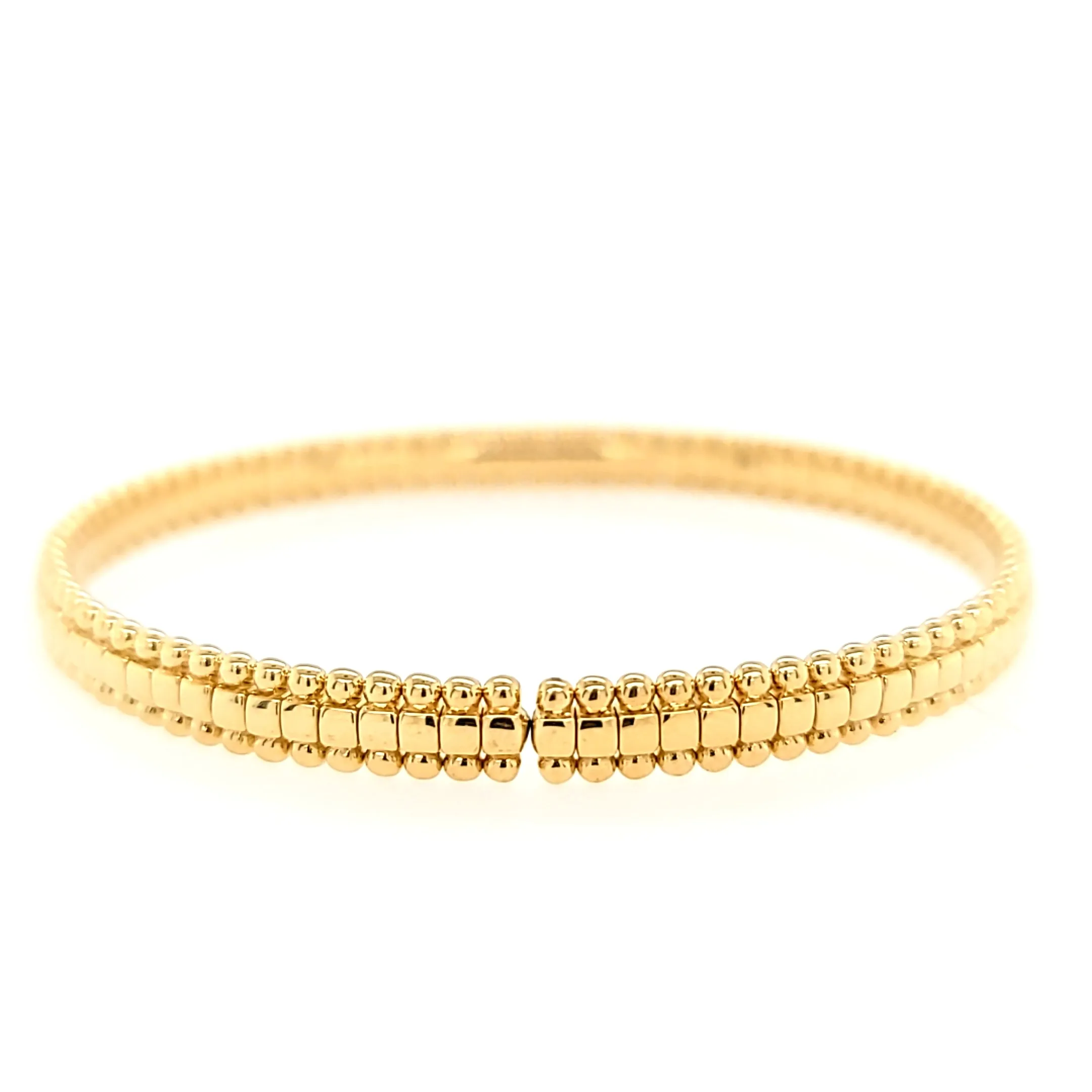 18k Yellow Gold Diamond Flex Cuff Bracelet (I7790)