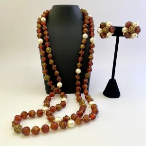 1960s Lisner Bead Demi-Parure