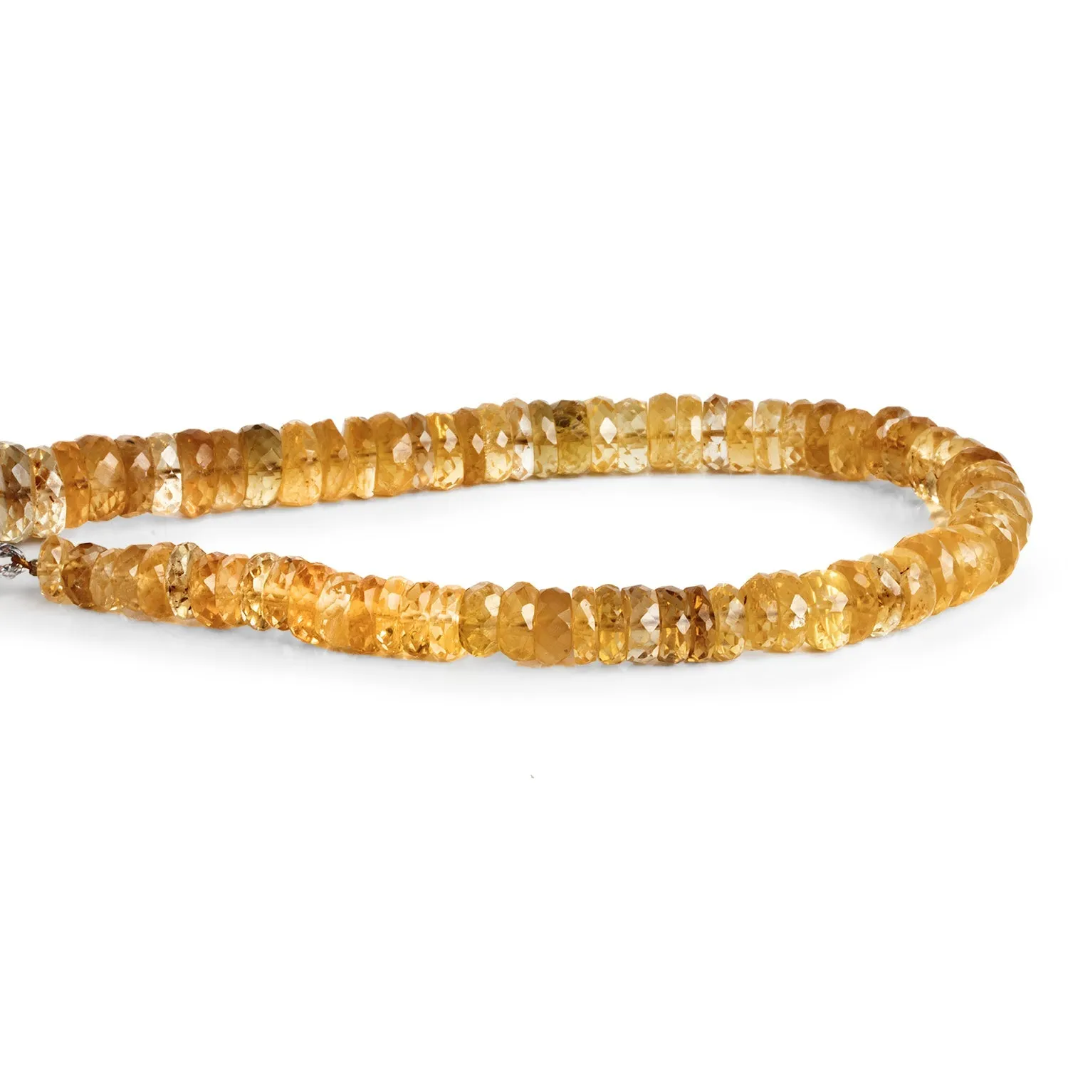 5-9mm Citrine Faceted Heishis 8 inch 68 beads