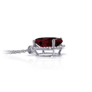 6.23 Carat 14K Solid White Gold Loren Garnet Diamond Necklace