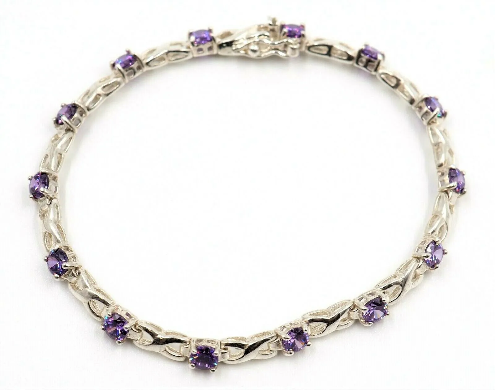 925 Sterling Silver Rhinestone Bracelet