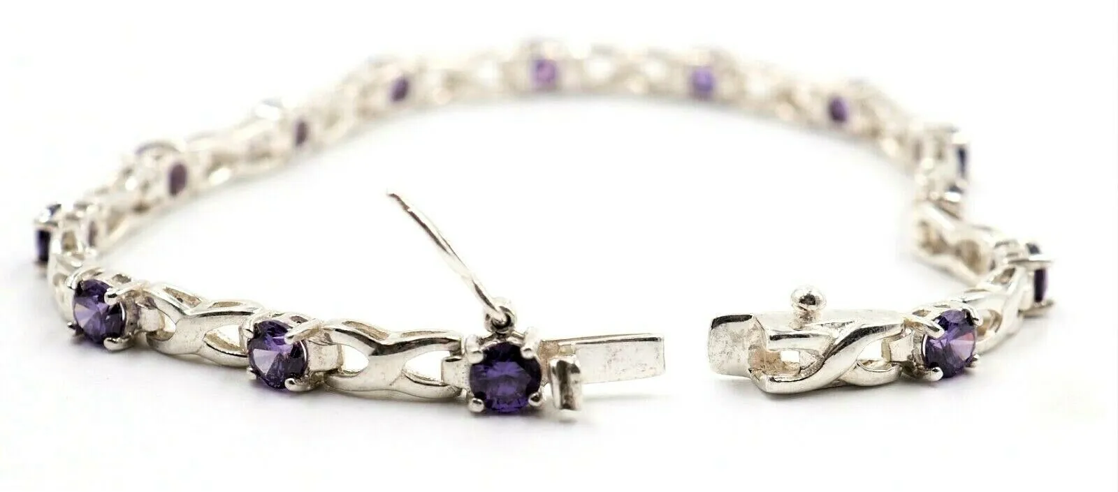 925 Sterling Silver Rhinestone Bracelet