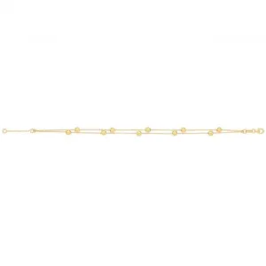 9ct Yellow Gold Two-Strand Beaded Bracelet BR408