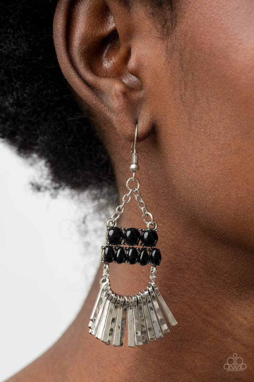 A FLARE for Fierceness Black Paparazzi Earrings