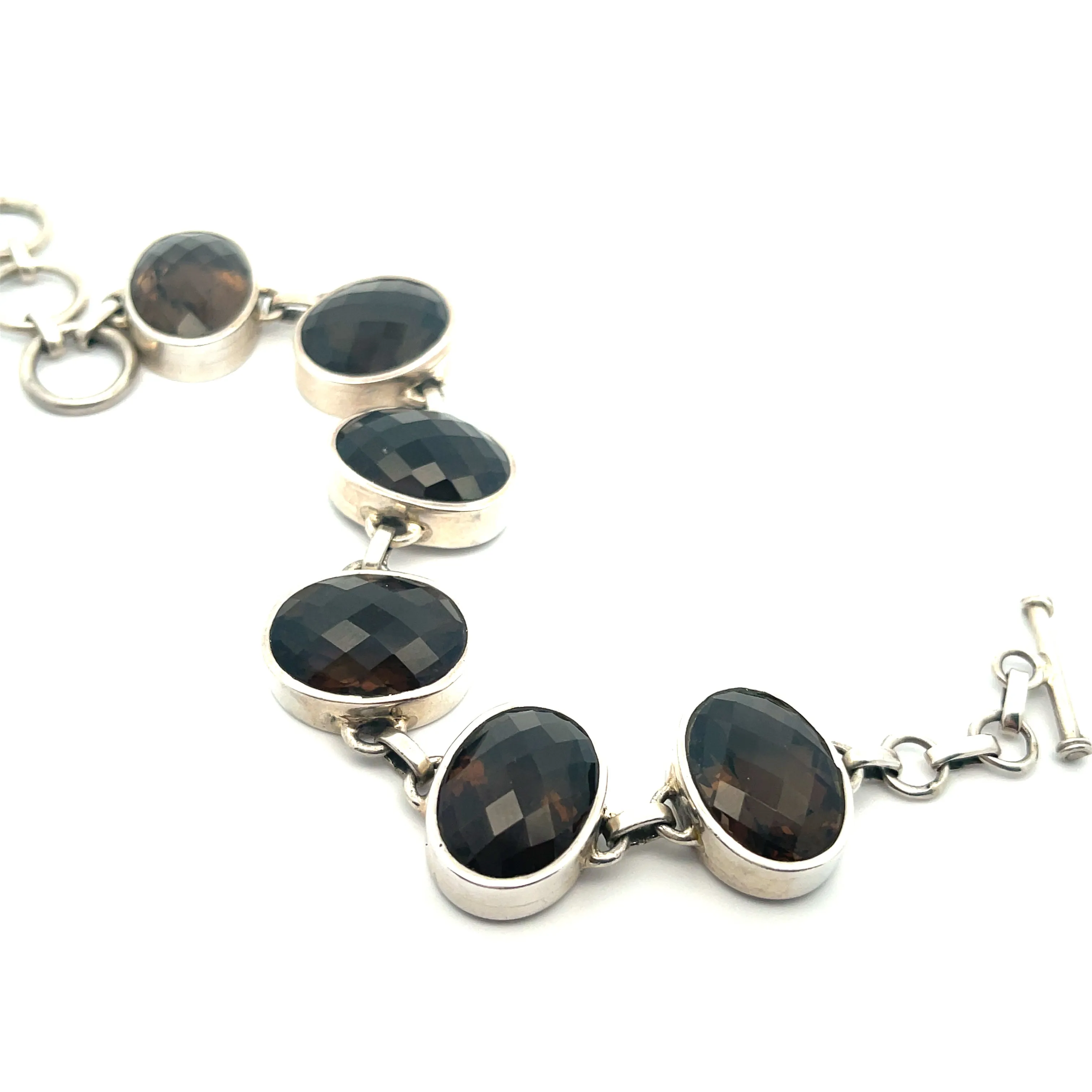 Ajambo Smokey Quartz  Bracelet, Sterling Silver