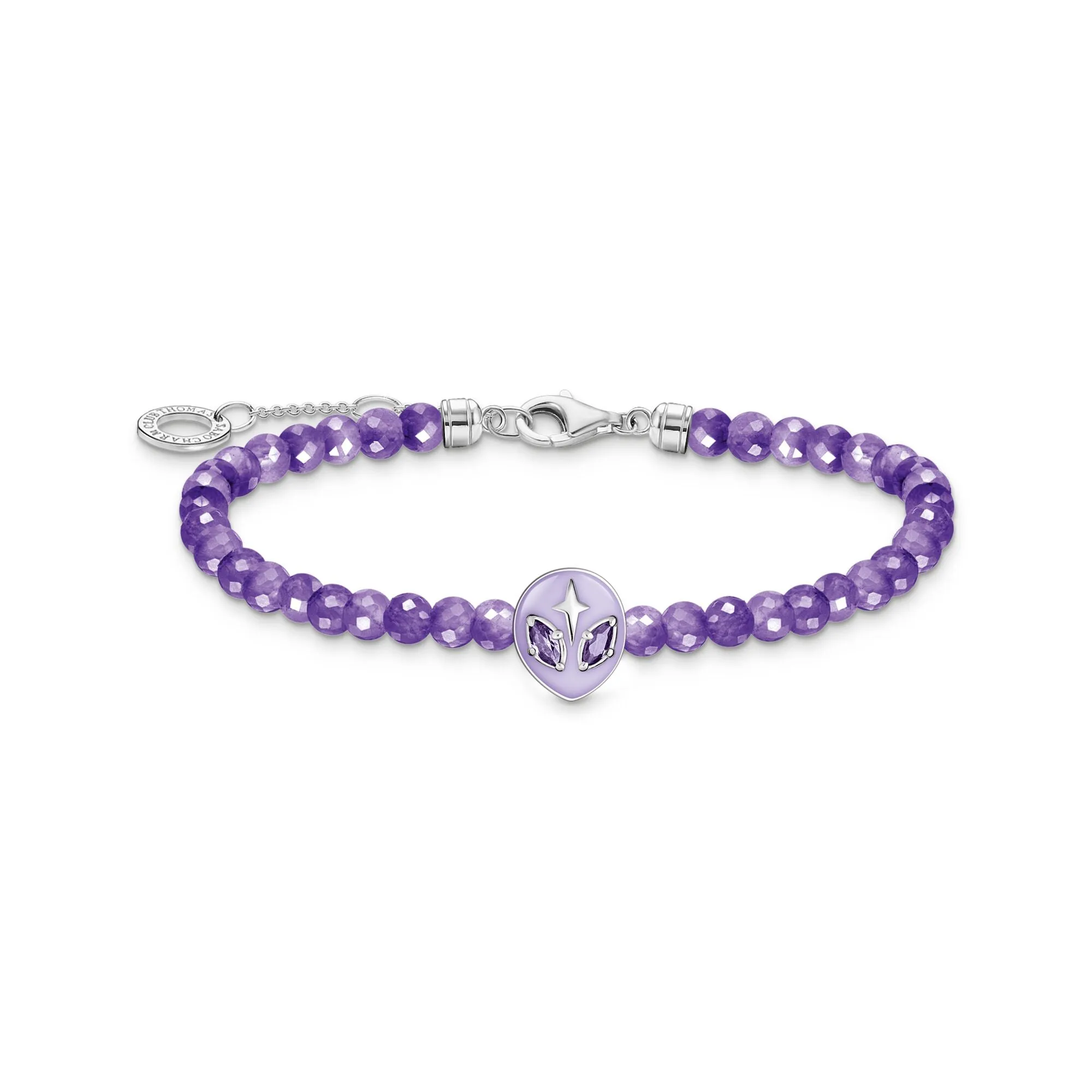 Alien Bracelet with imitation amethyst bead