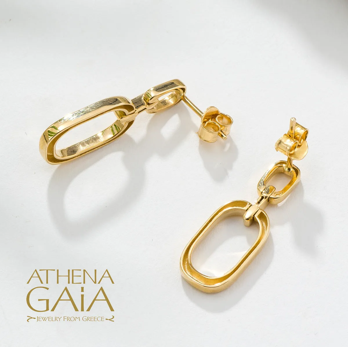 Al'Oro Double Rectangle Earrings