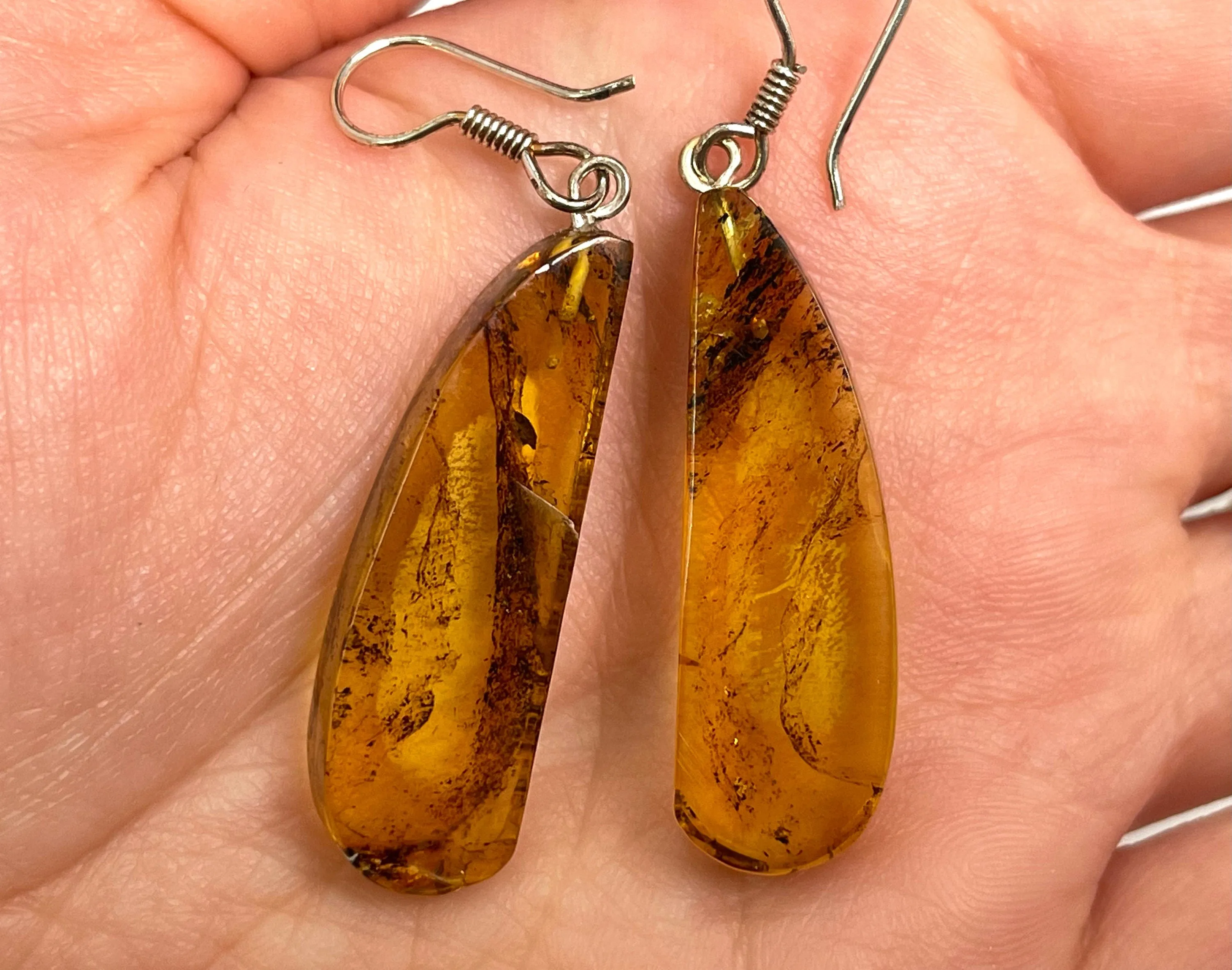 AMBER Crystal Earrings - Statement Earrings, Dangle Earrings, Handmade Jewelry, Healing Crystals and Stones, 50352