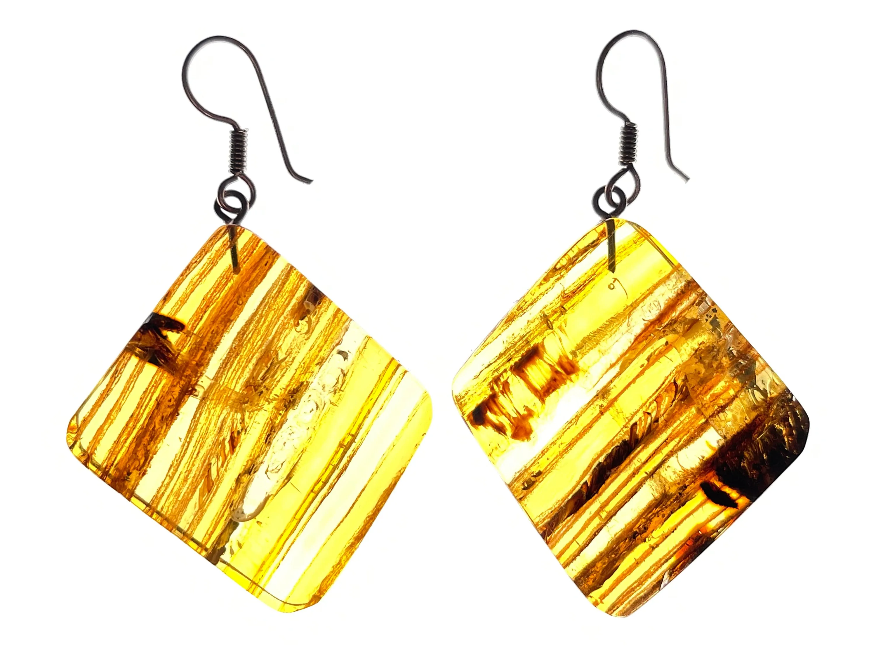 AMBER Crystal Earrings - Statement Earrings, Dangle Earrings, Handmade Jewelry, Healing Crystals and Stones, 50373