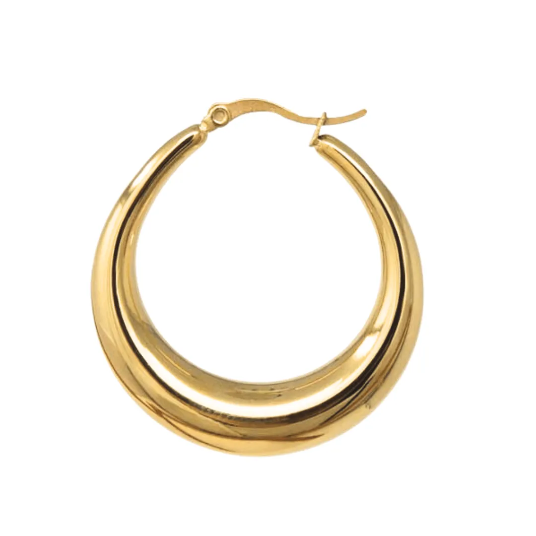 Amber Hoop Earrings