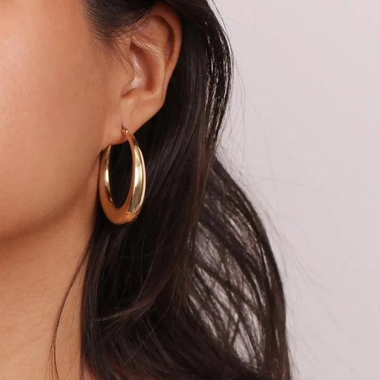 Amber Hoop Earrings