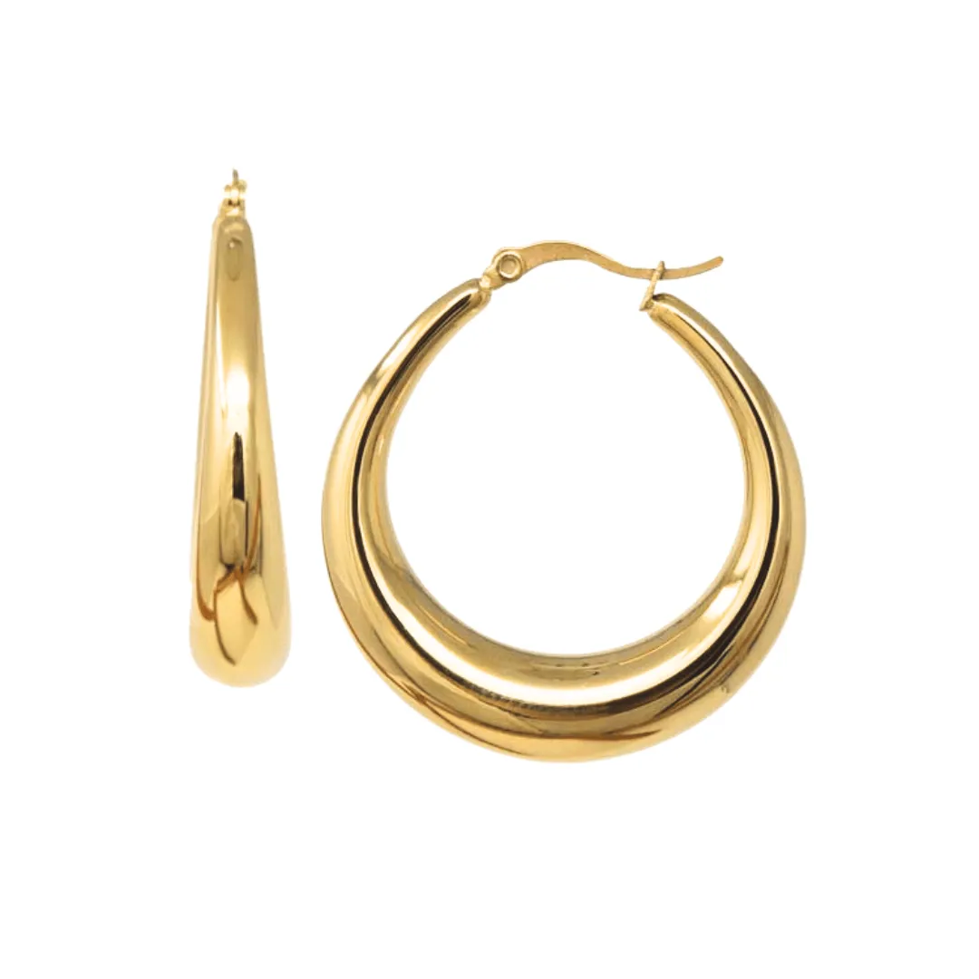 Amber Hoop Earrings