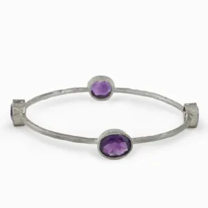 Amethyst Bangle Bracelet