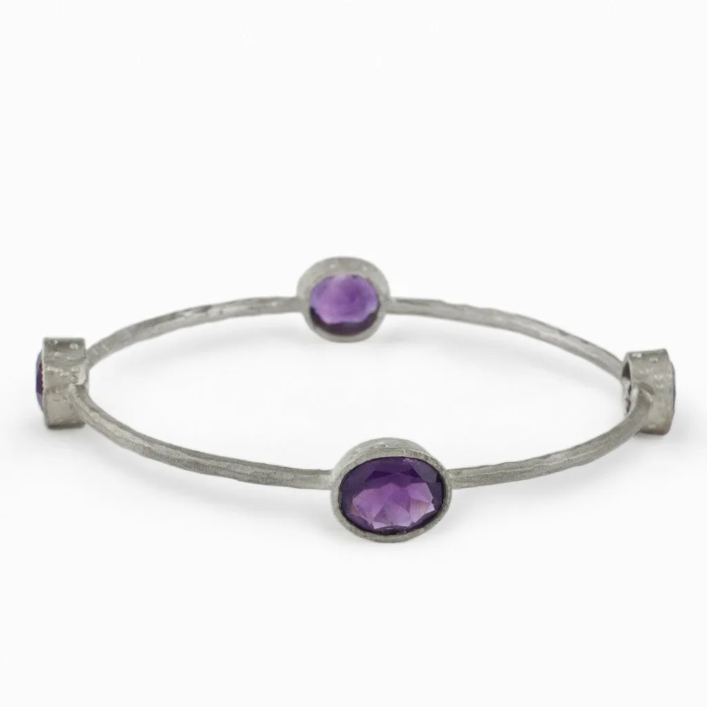 Amethyst Bangle Bracelet