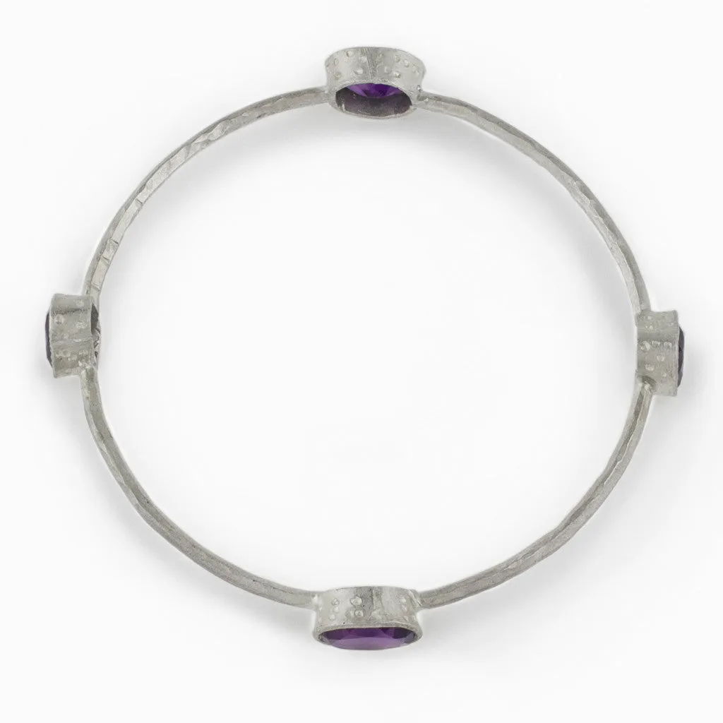 Amethyst Bangle Bracelet