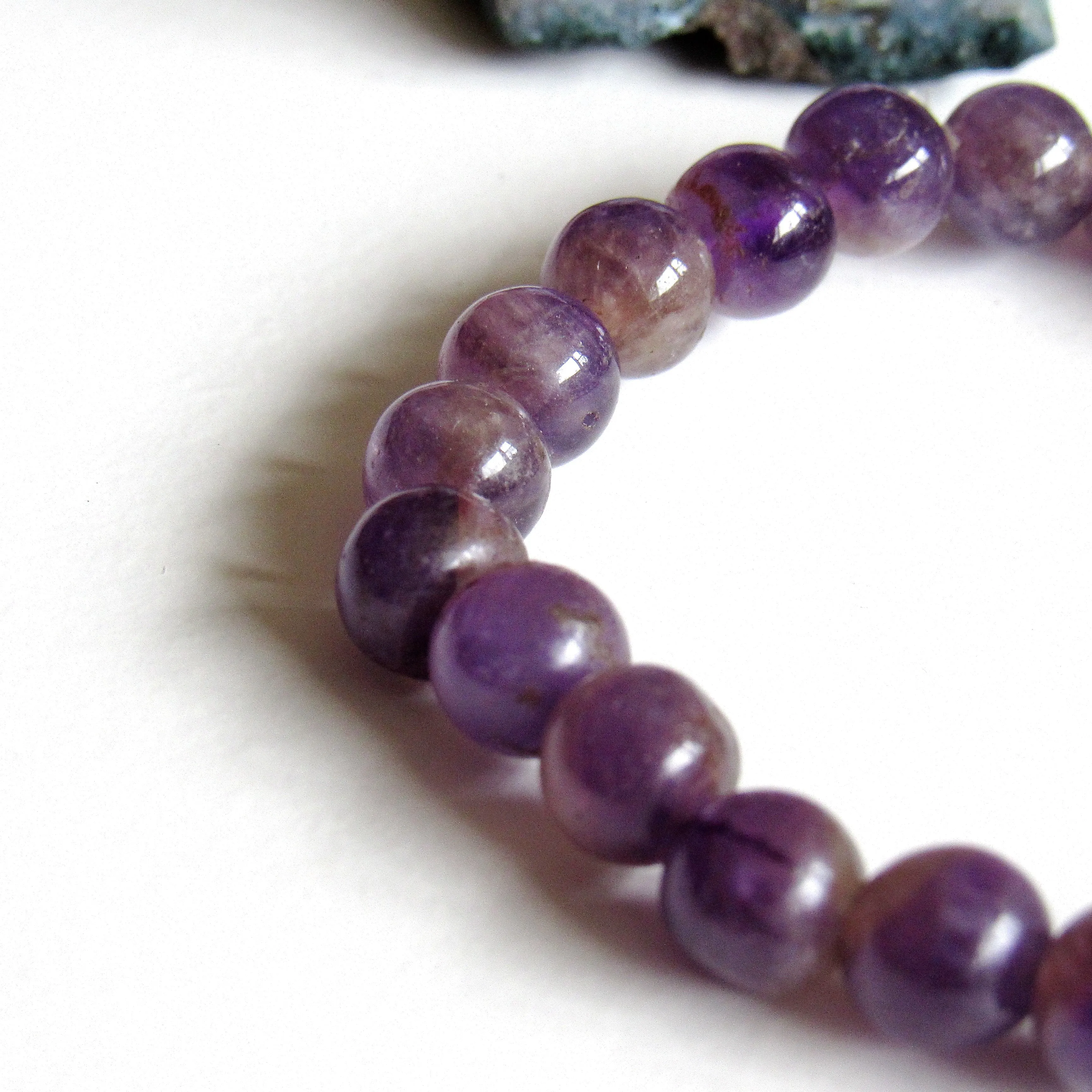 Amethyst Beaded Stone Bracelets