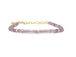 Amethyst Birthstone Beaded Bracelet