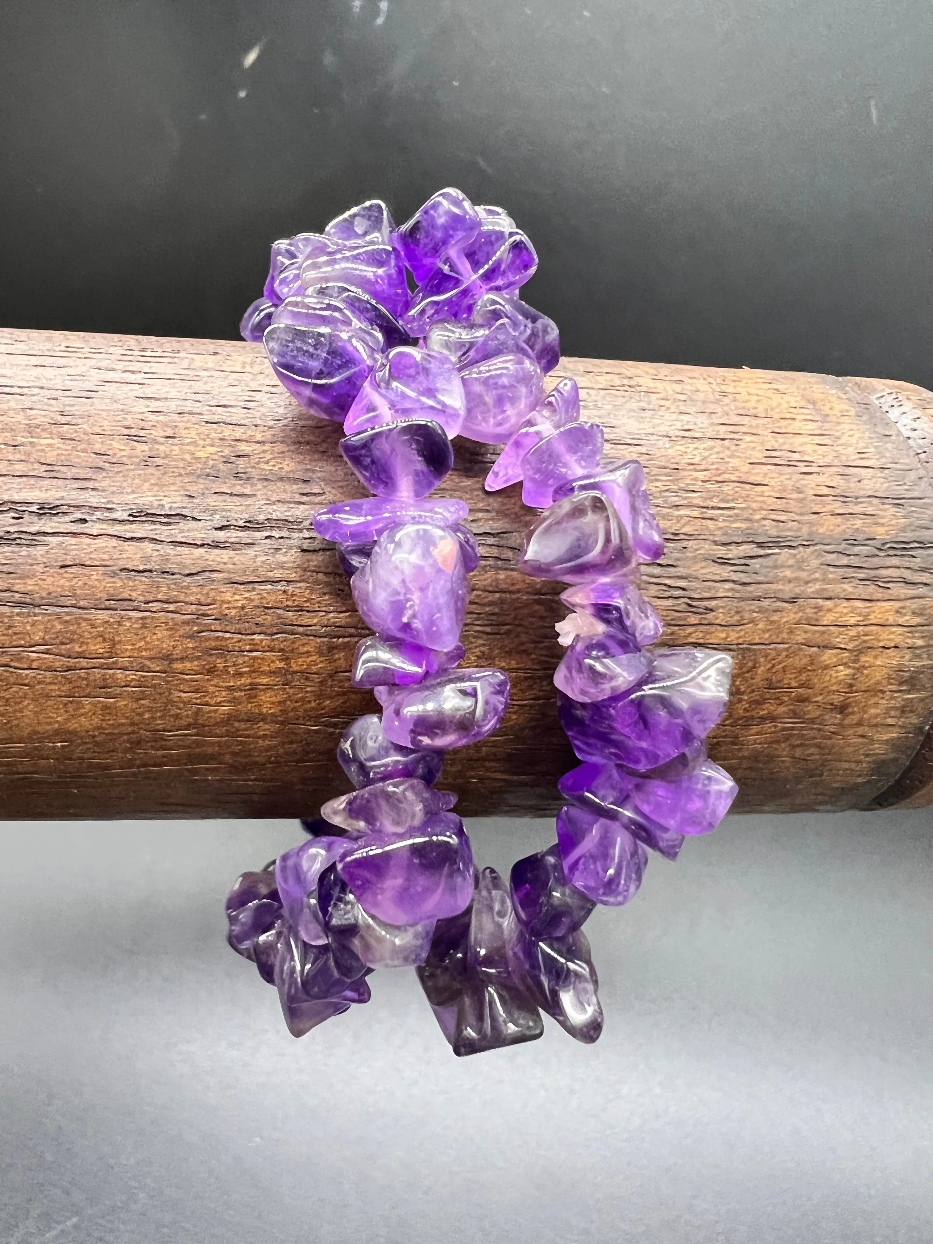 Amethyst Crystal Chip Bracelet