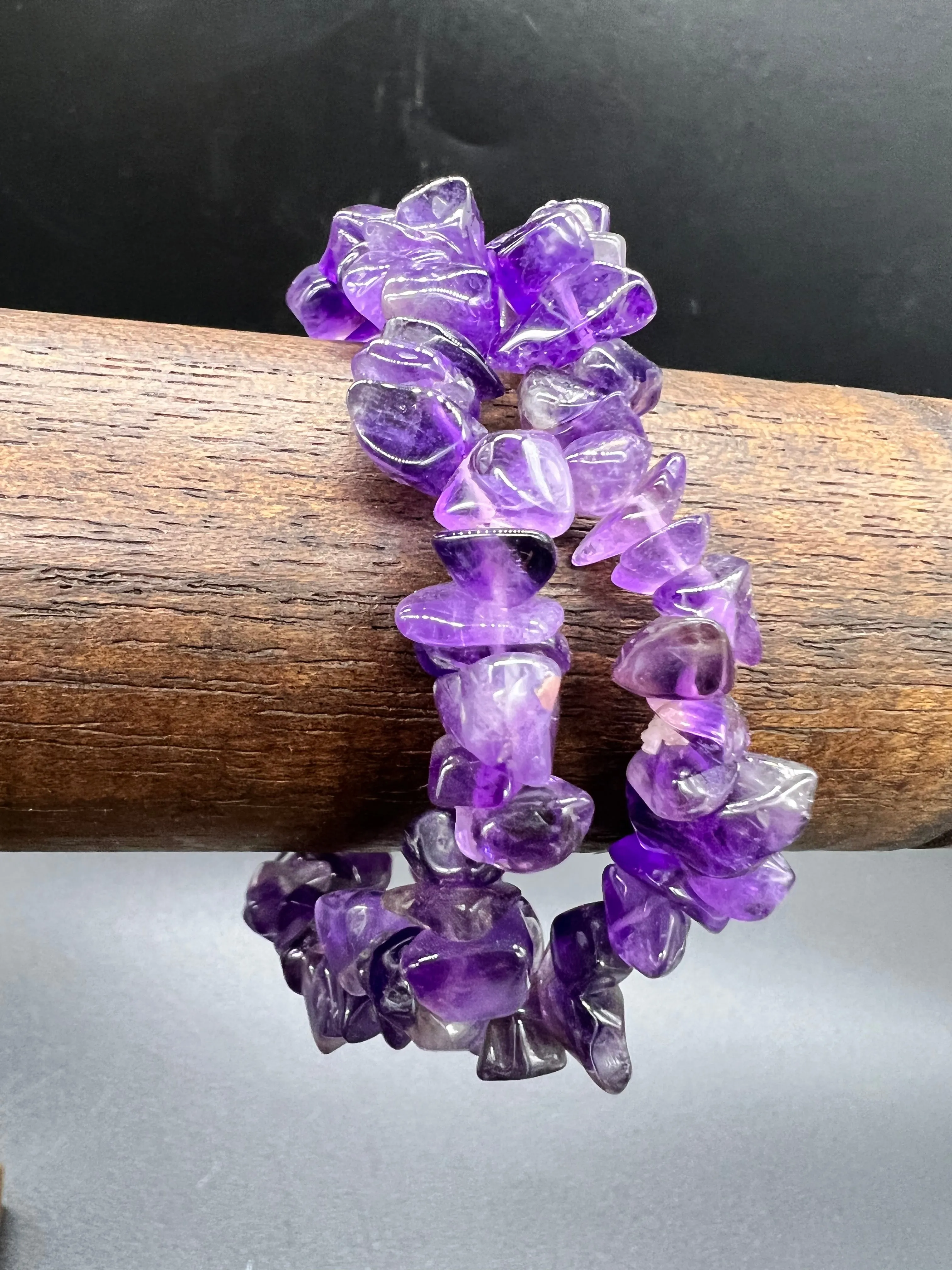 Amethyst Crystal Chip Bracelet