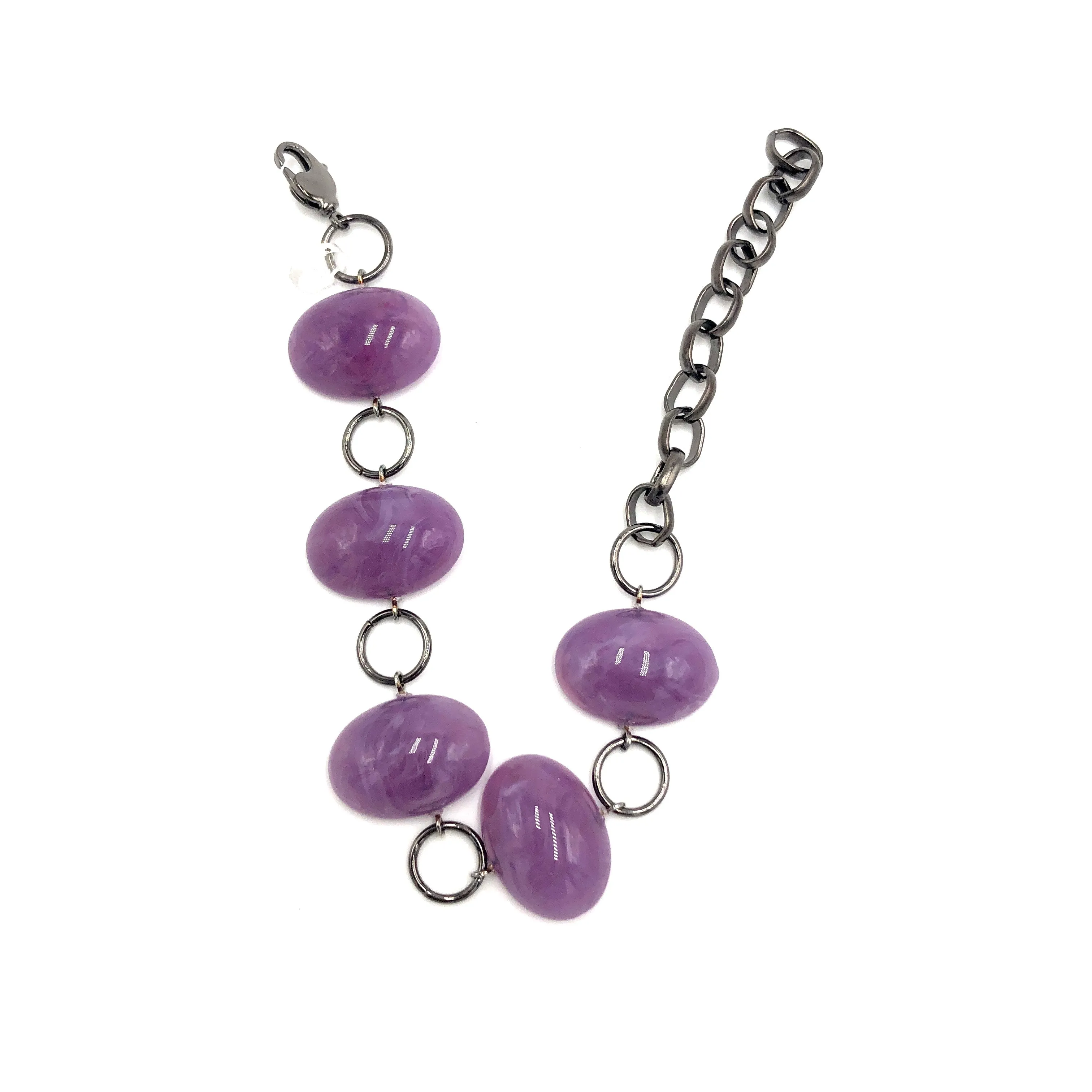 Amethyst Gemz Stations Bracelet