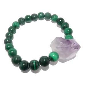 Amethyst Malachite Bracelet Valiant Path