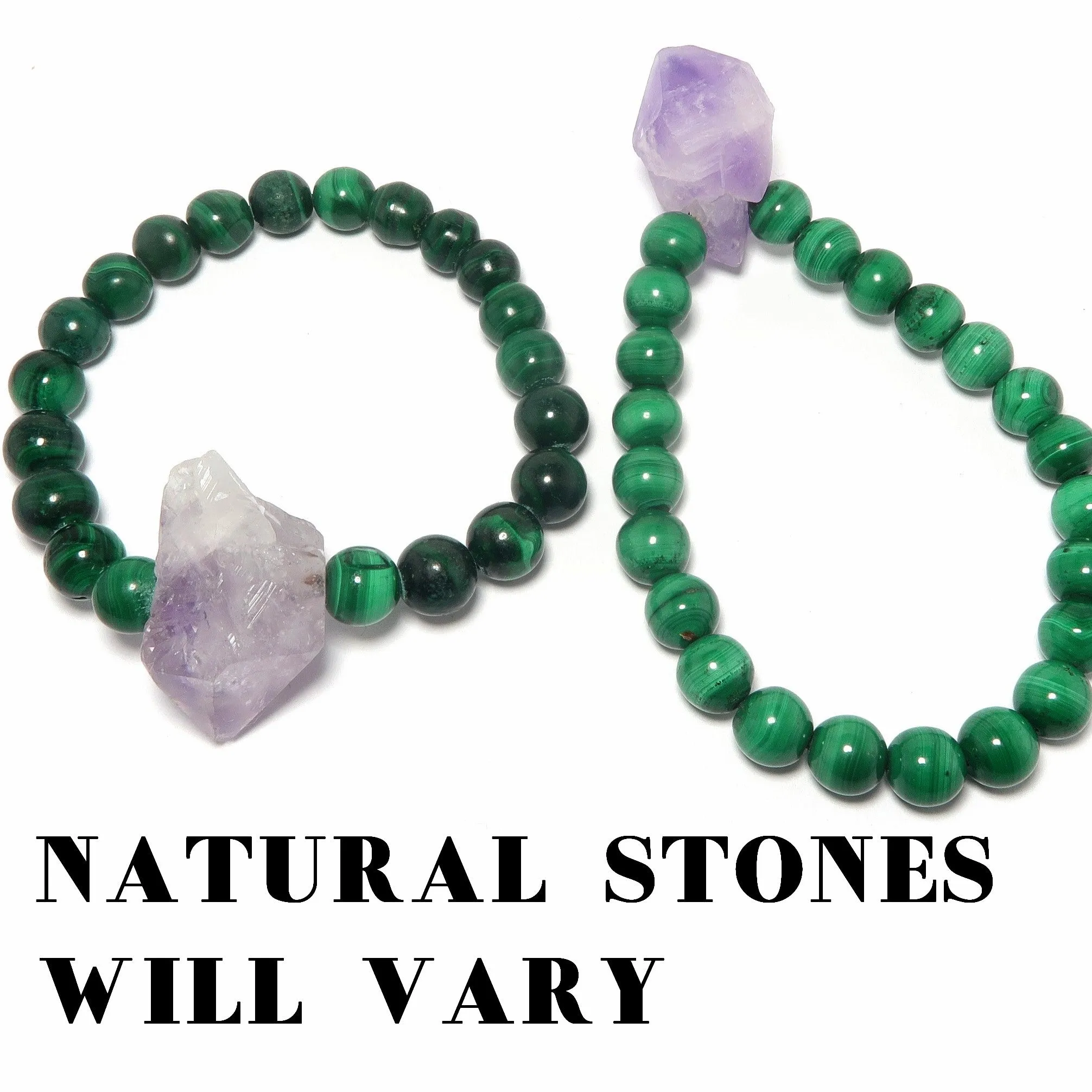 Amethyst Malachite Bracelet Valiant Path