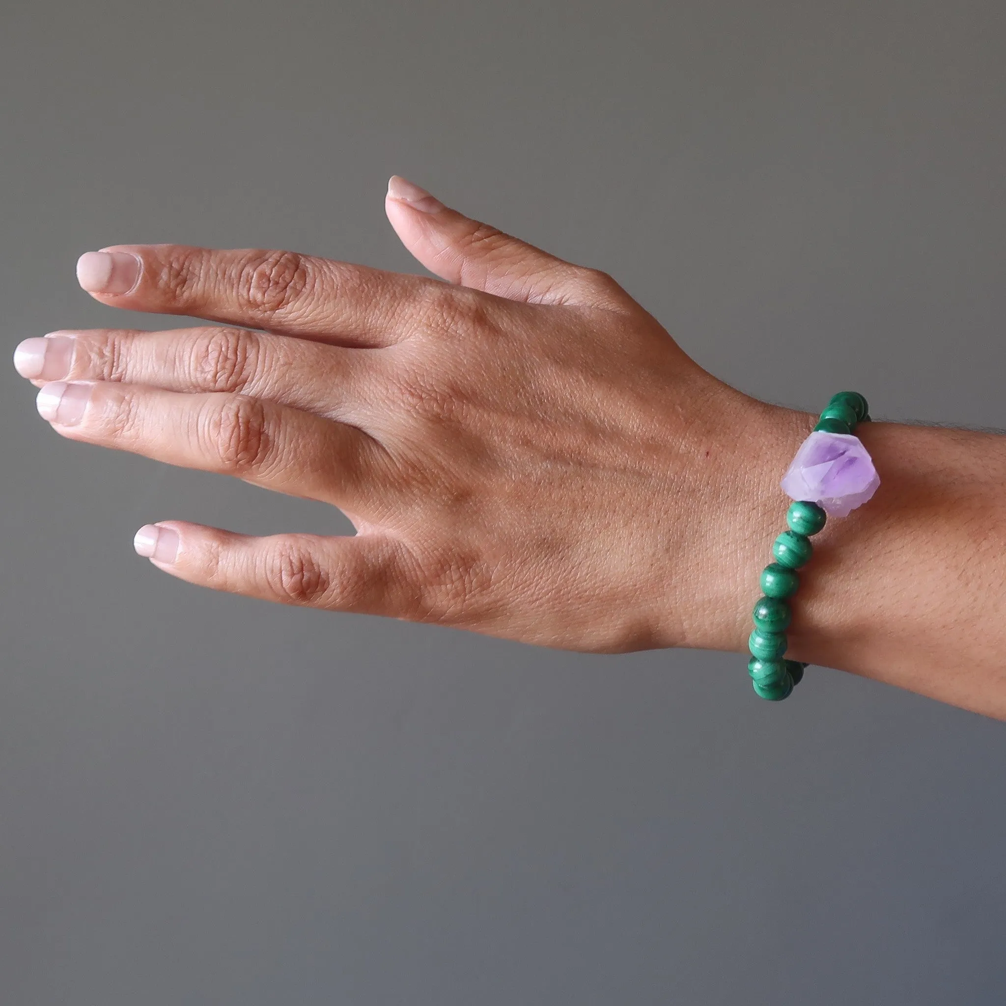 Amethyst Malachite Bracelet Valiant Path