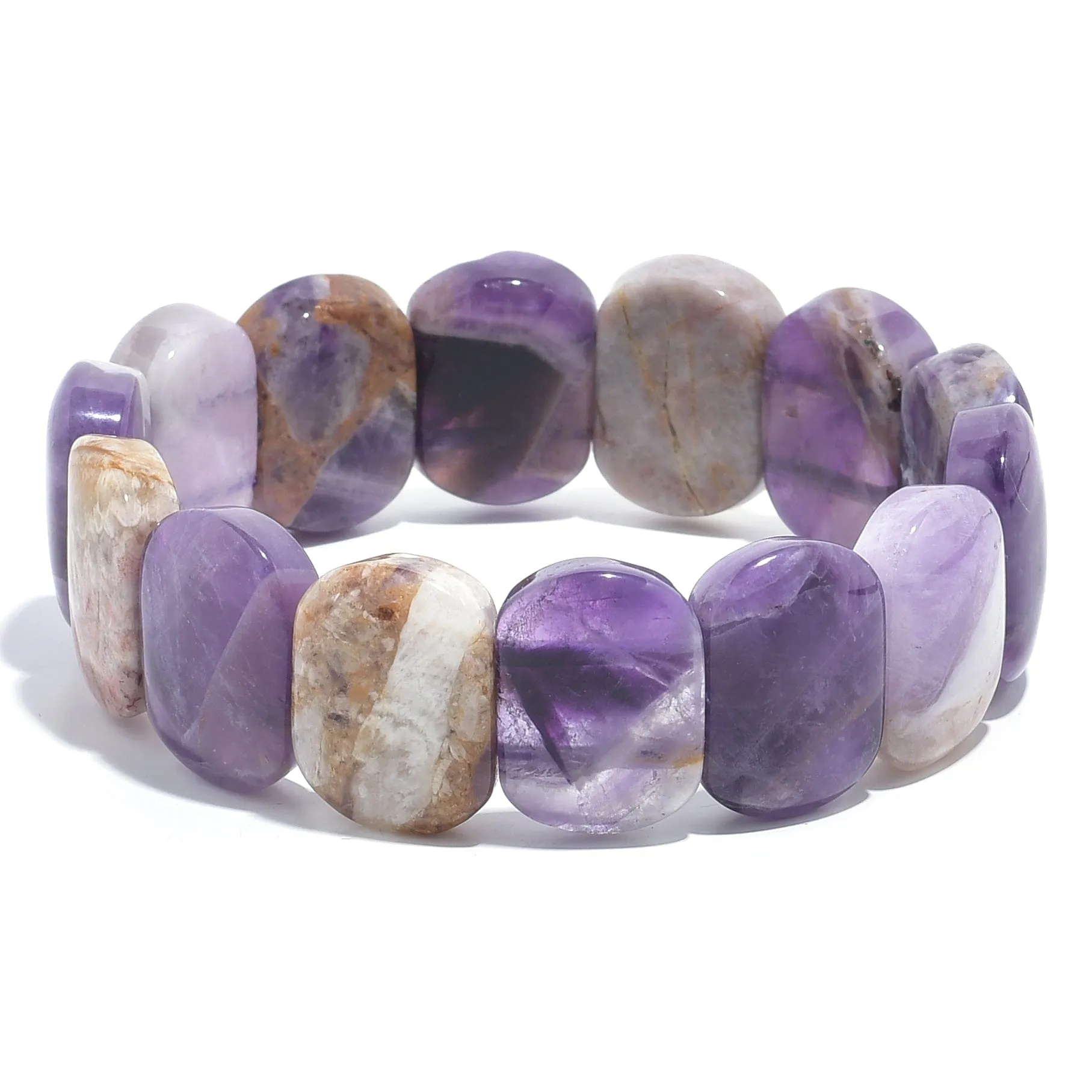 Amethyst Natural Gemstone Elastic Bracelet