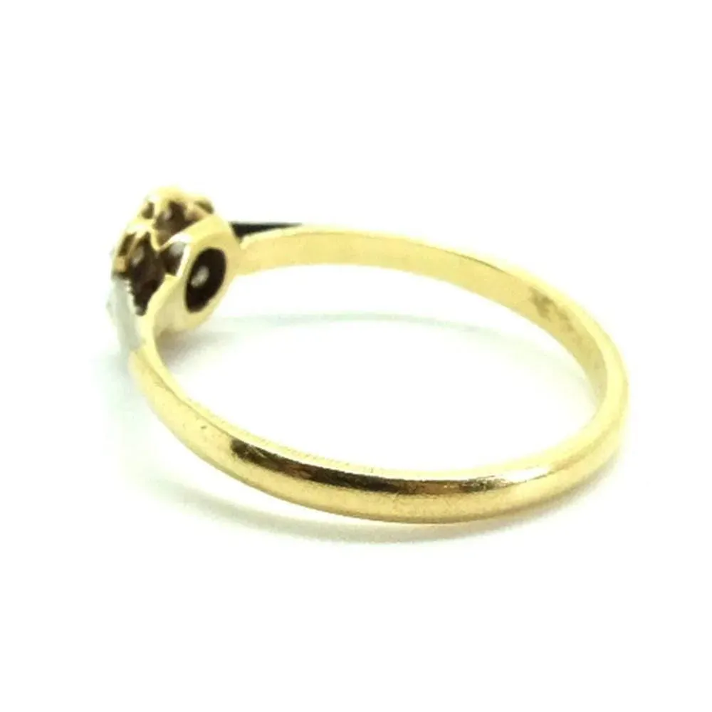 Antique Victorian Diamond Star 9ct Gold Ring