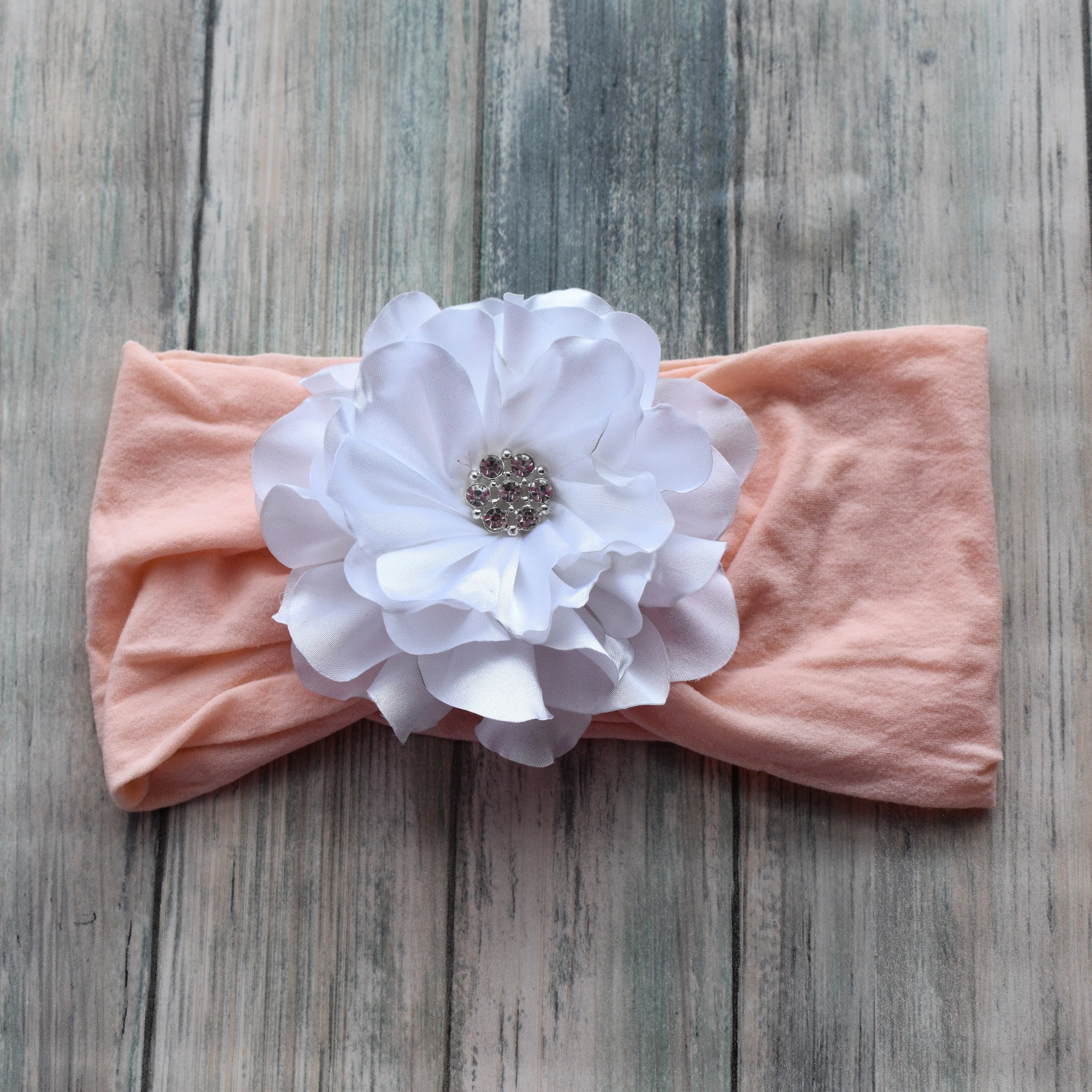 Baby Flower Headband, Elastic Headband with Flower deco, Headband for Baby