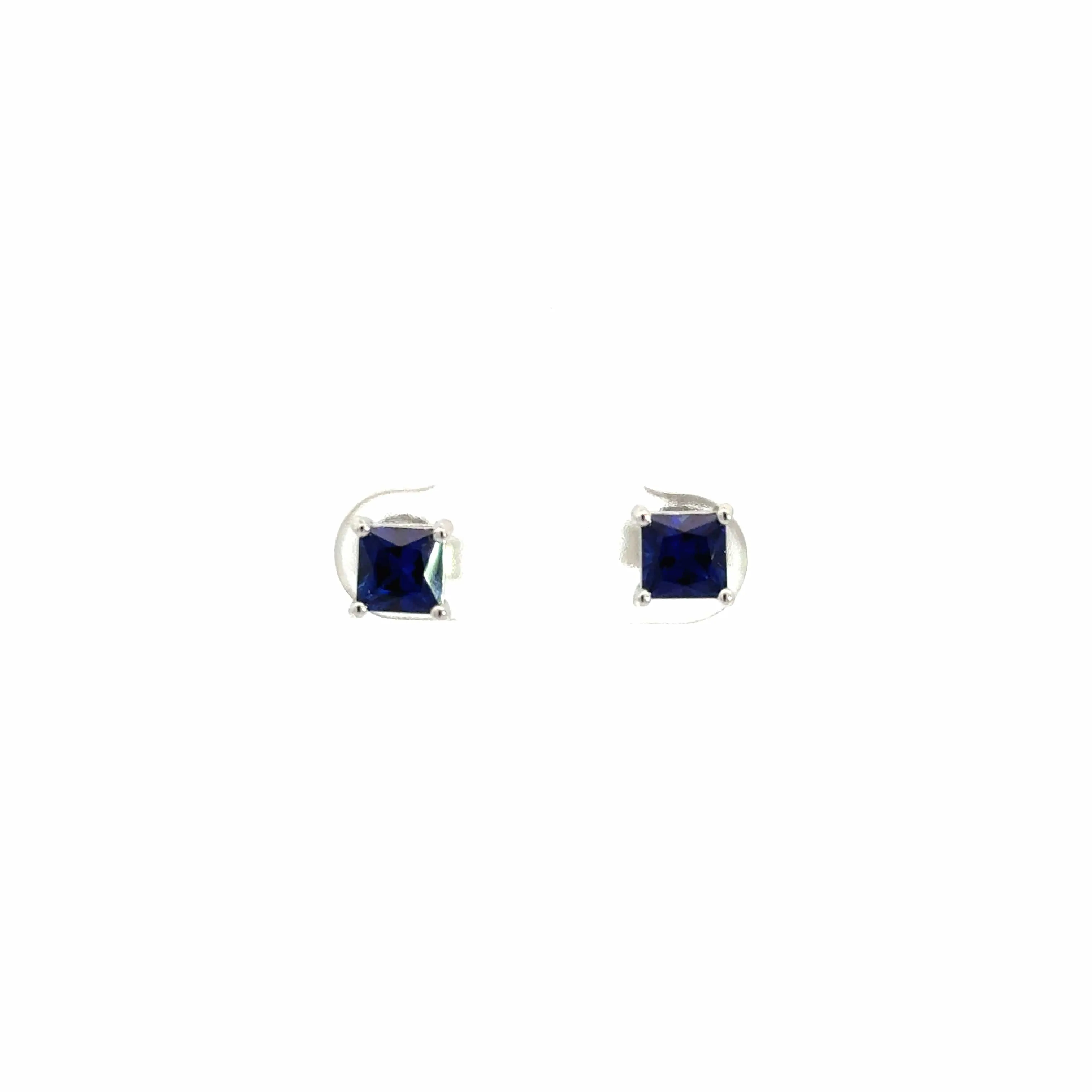 Baikalla™ Sterling Silver Lab Created Sapphire Earrings 5mm