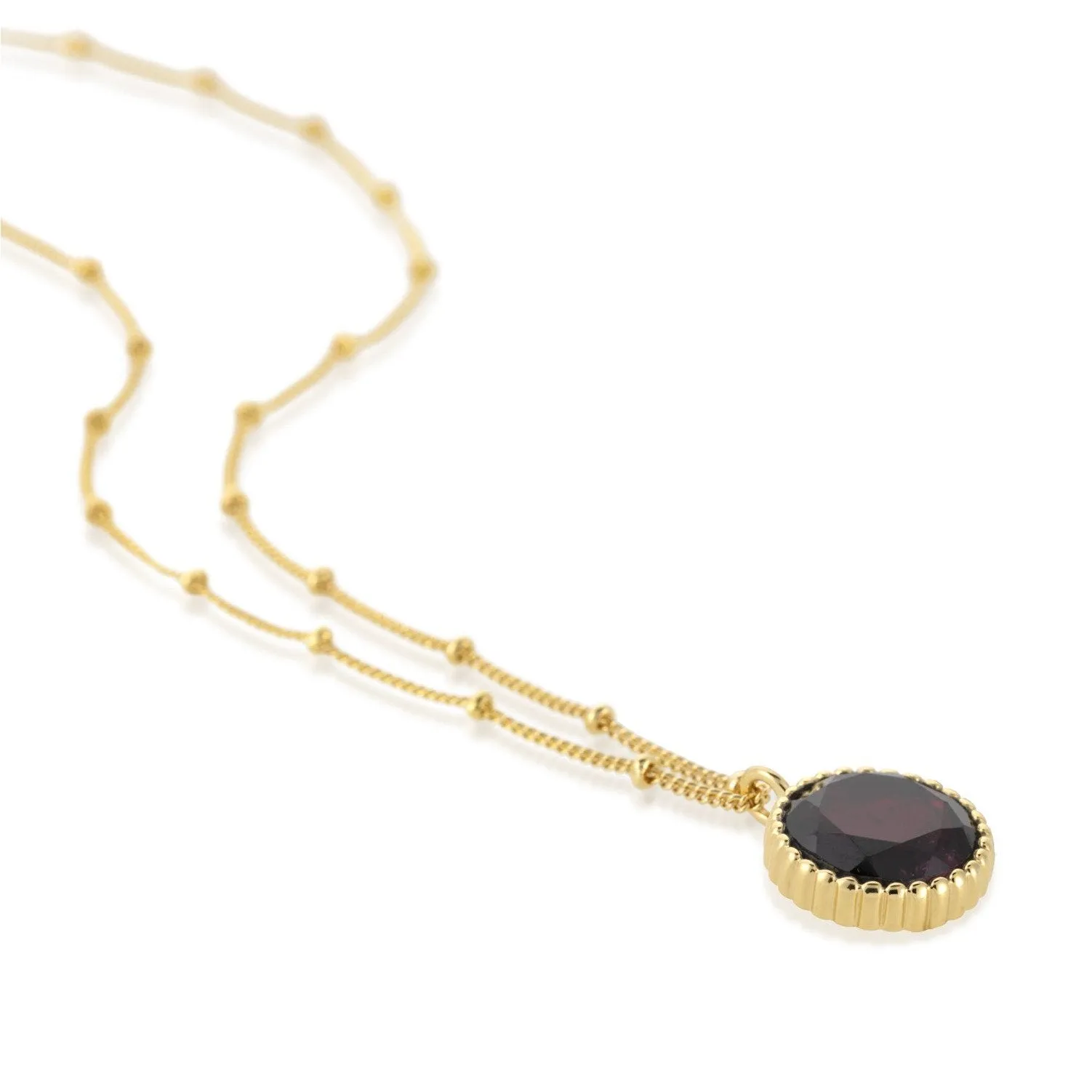 Barcelona January Garnet Birthstone Necklace