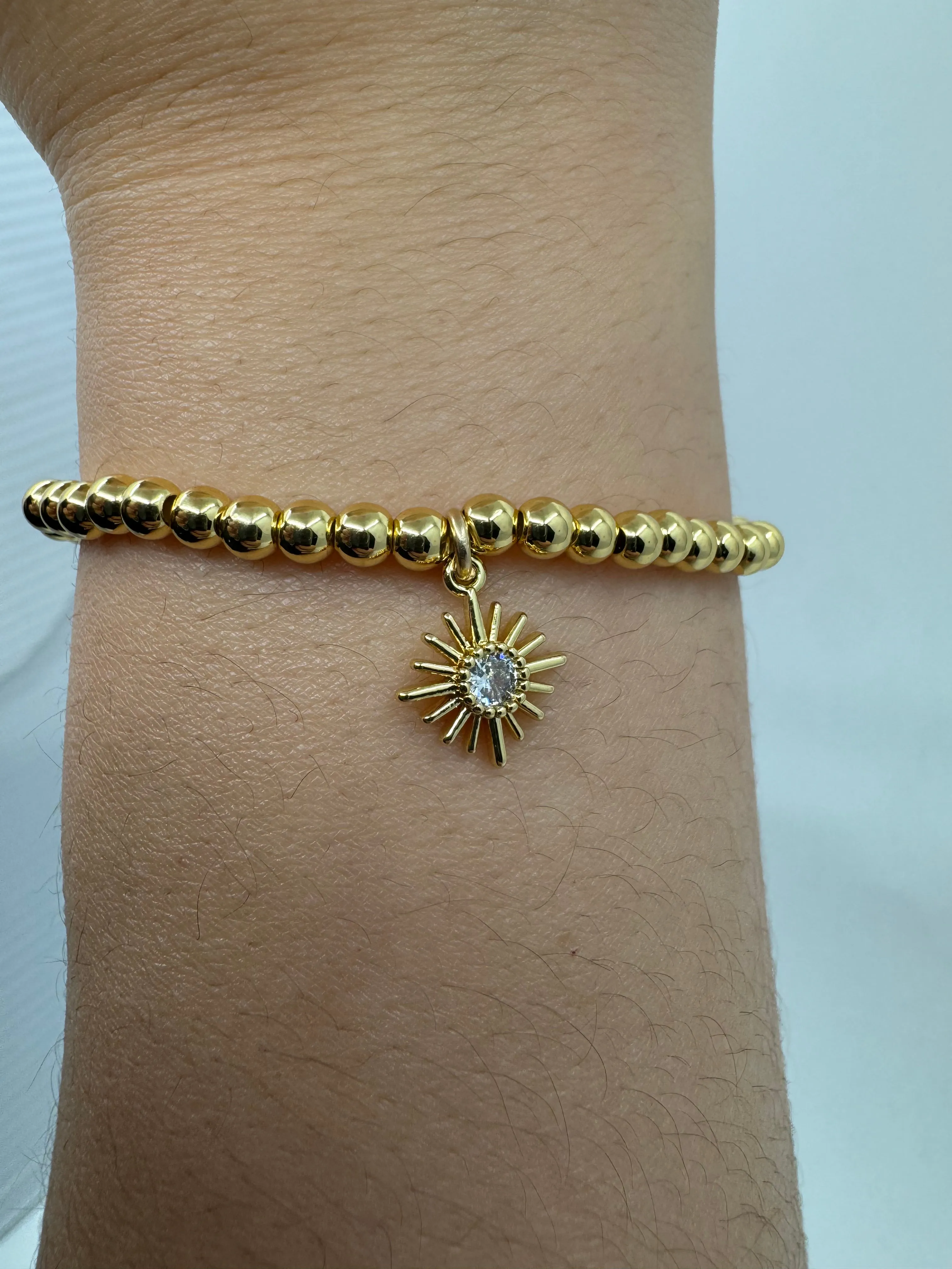 Beaded Bracelet: With 'Starburst' Charm (BG444)