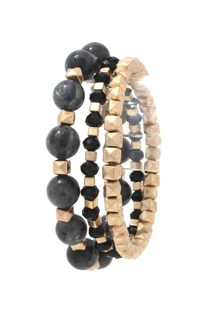 Beaded Stretch Bracelet Set