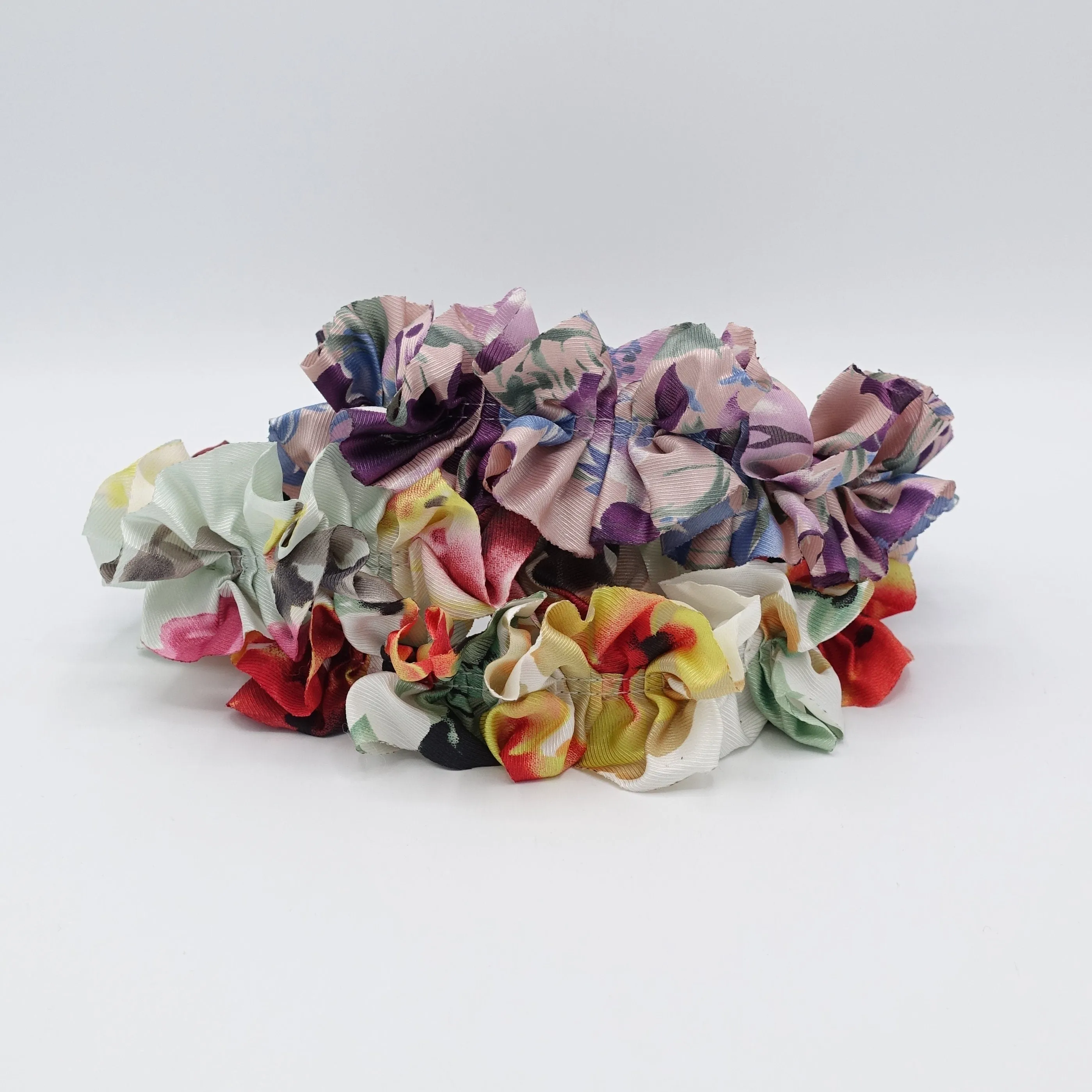 big floral ruffle wave headband