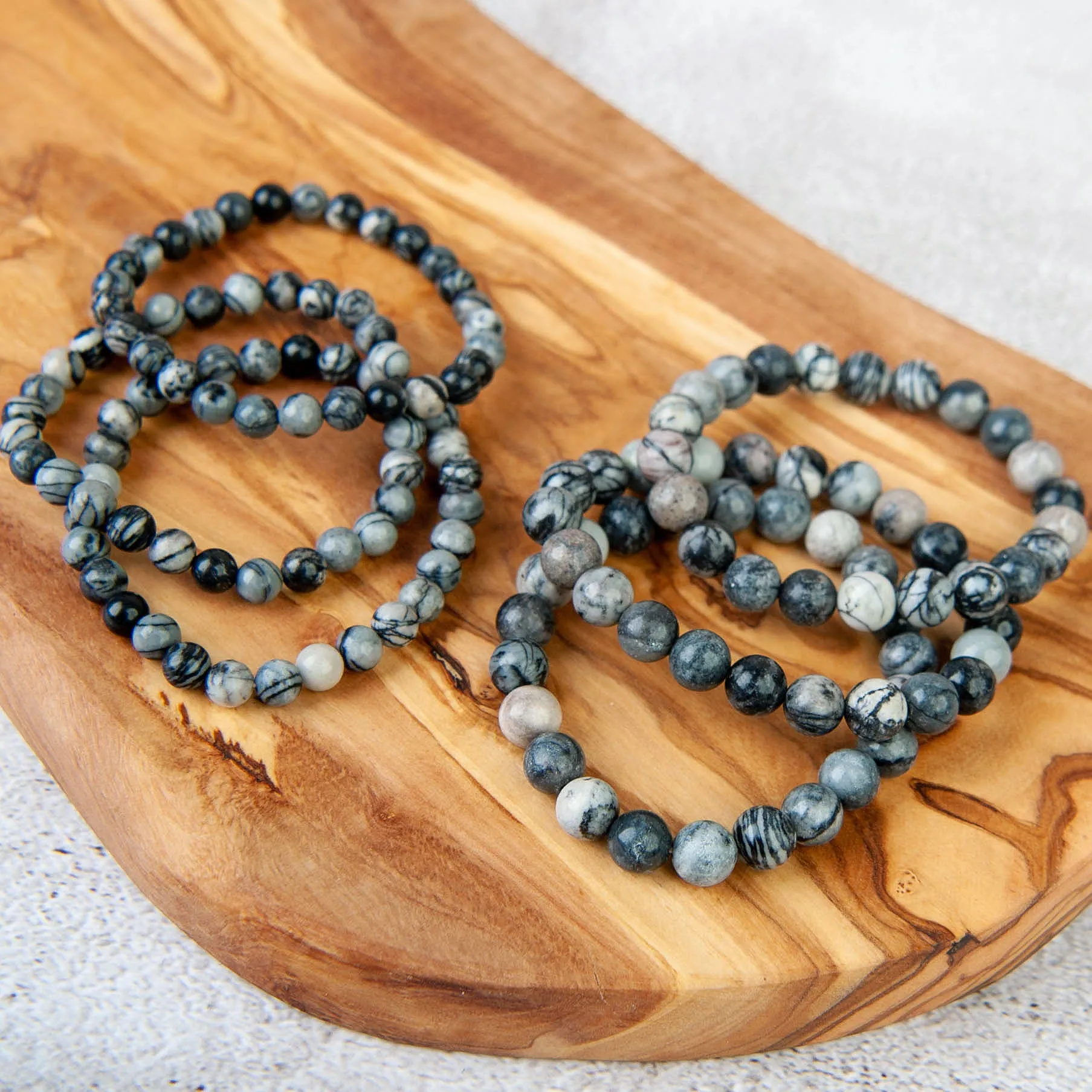 Black Webstone Beaded Bracelet