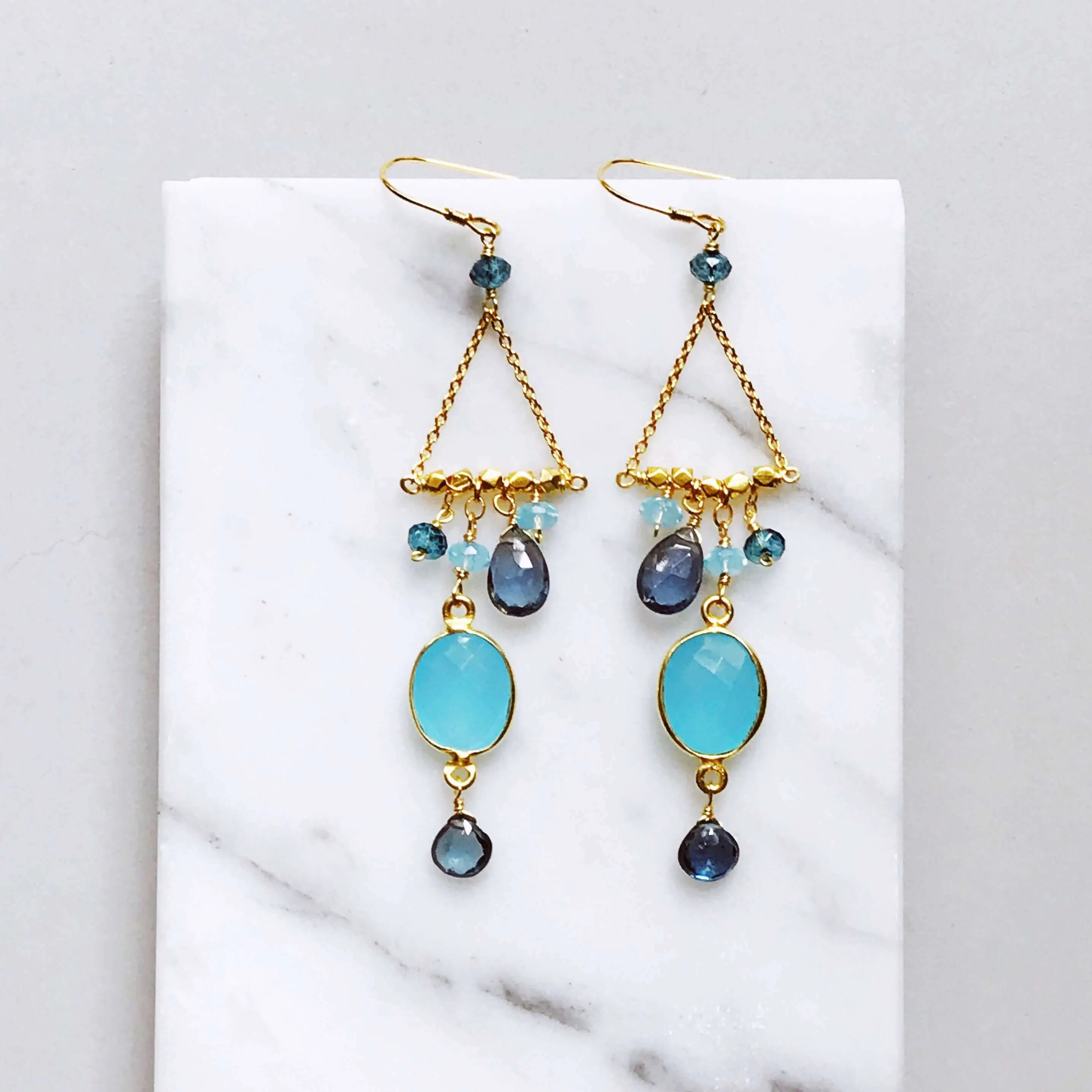 Blue Chandie Earrings