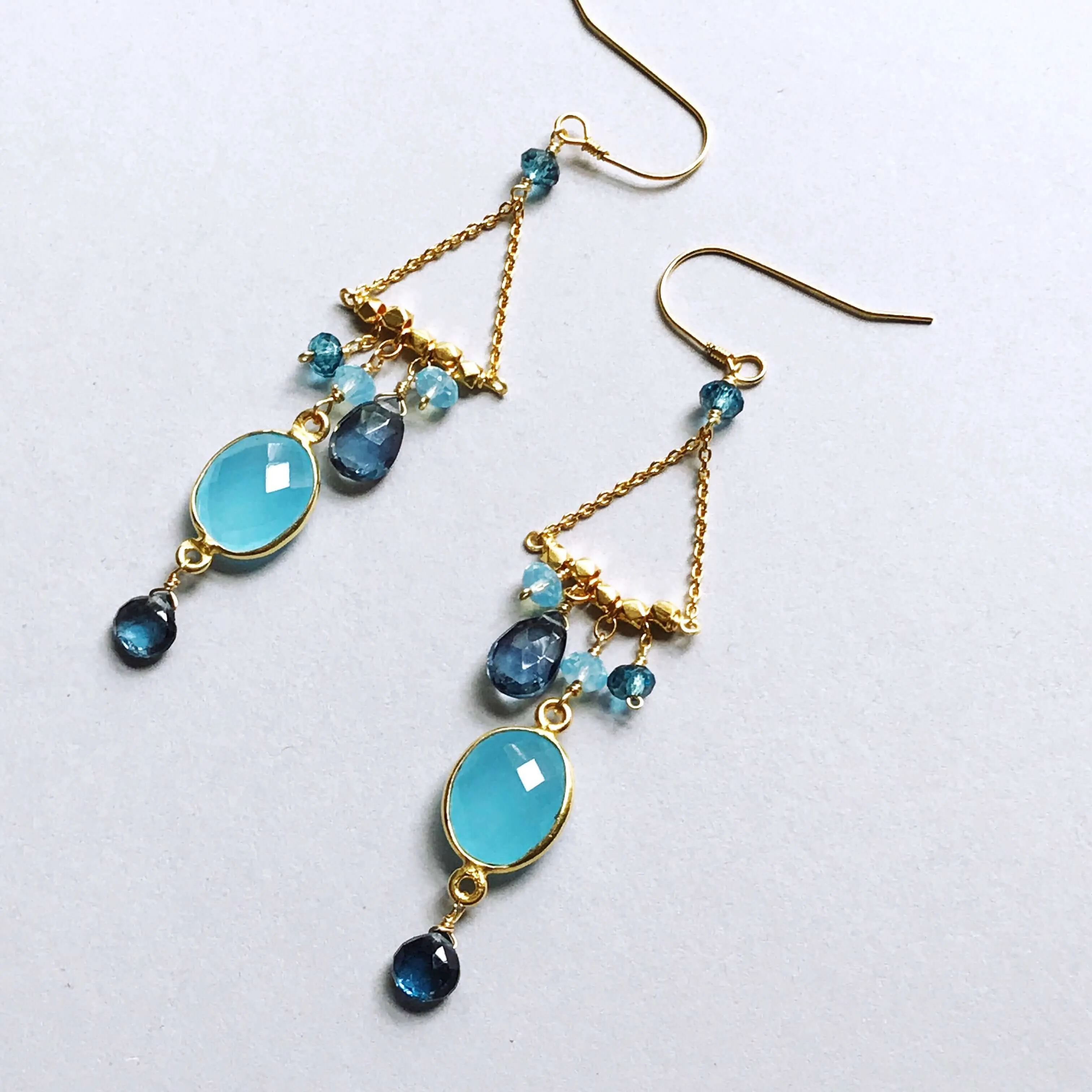 Blue Chandie Earrings