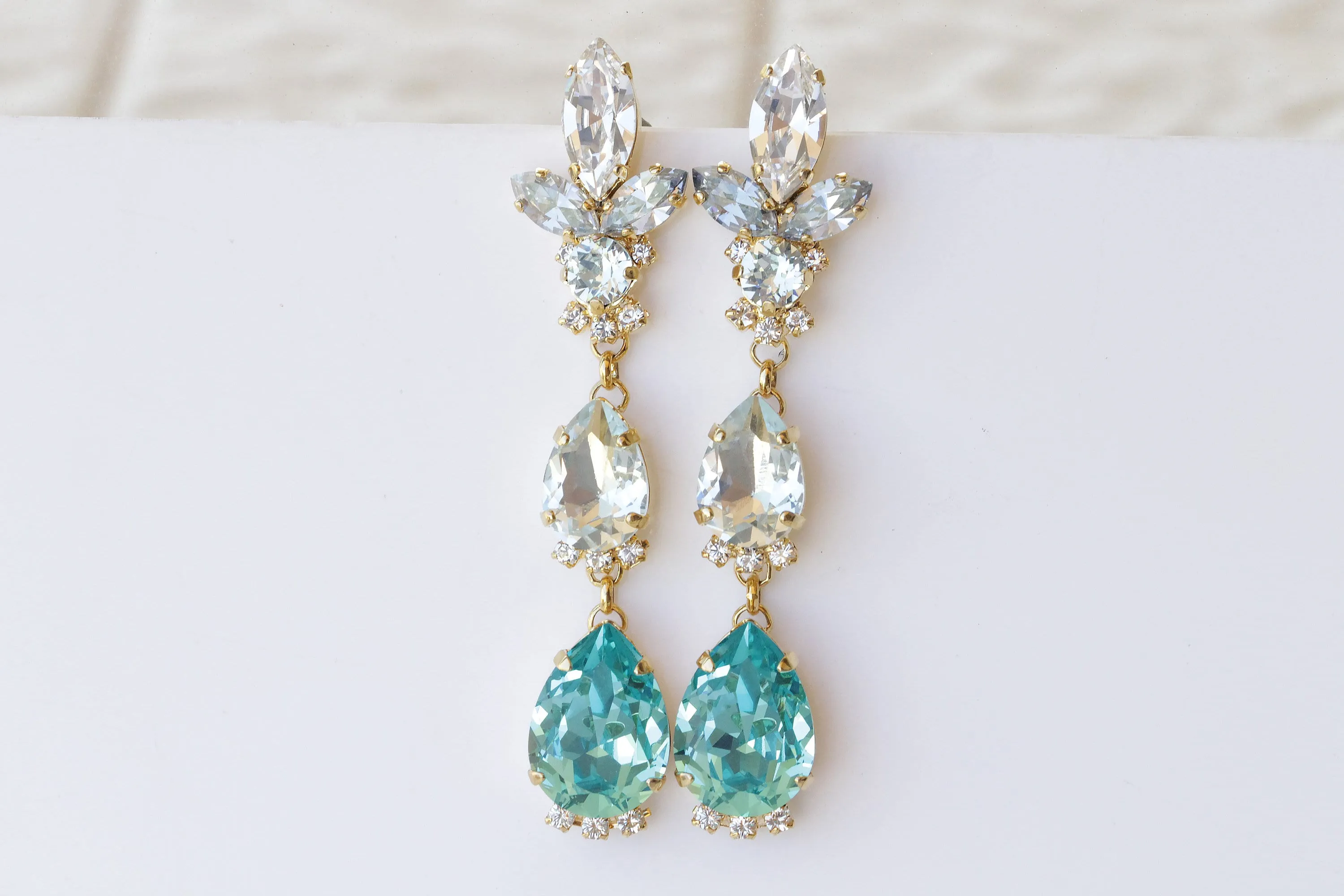 BLUE LONG EARRINGS