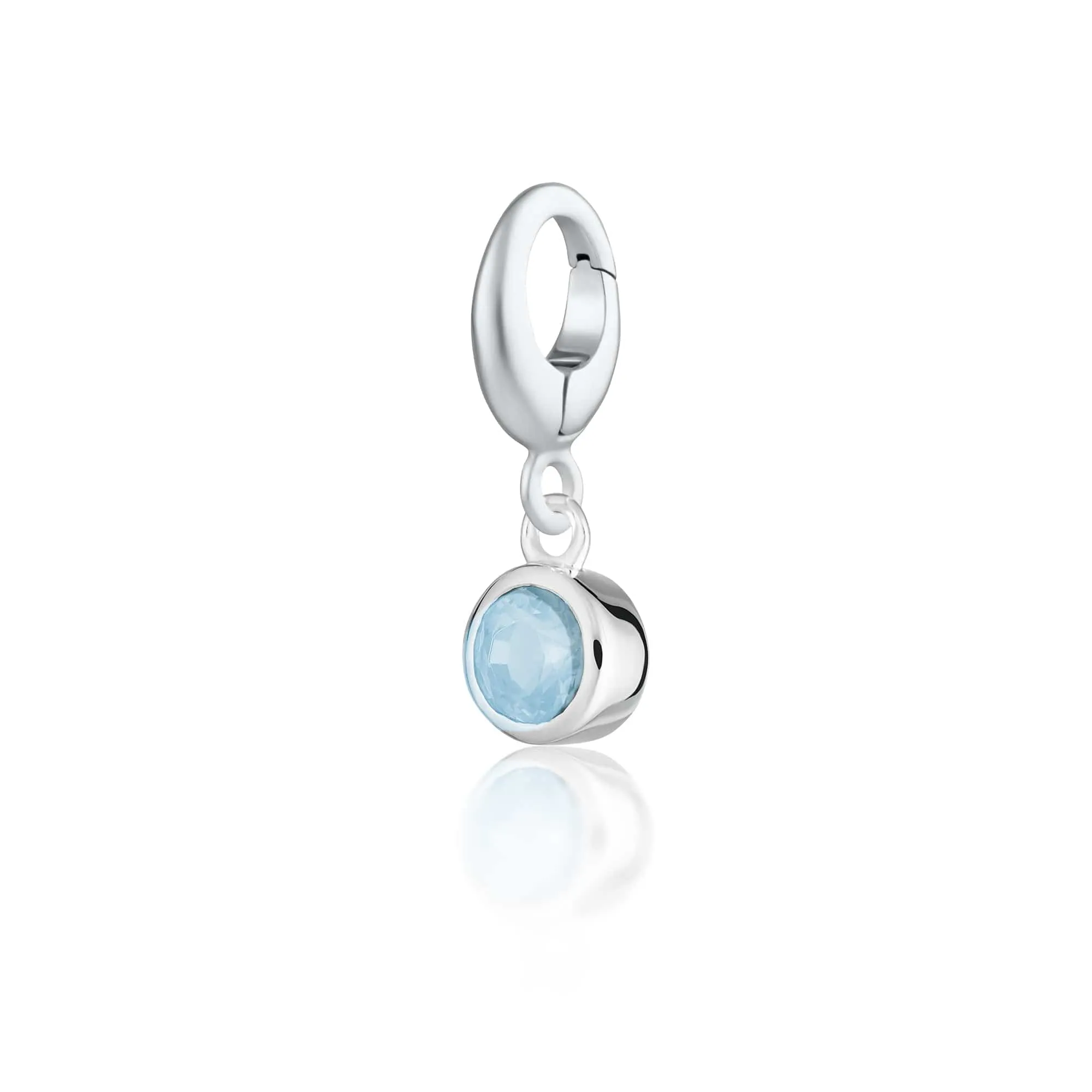 Blue Topaz Charm - December Birthstone