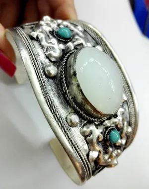 Boheme Moonstone Cuff Bracelet Bangle