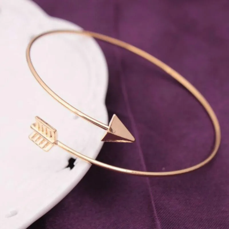 Bracelets Gold Silver Color Open Adjustable Men Women Cuff Bracelet