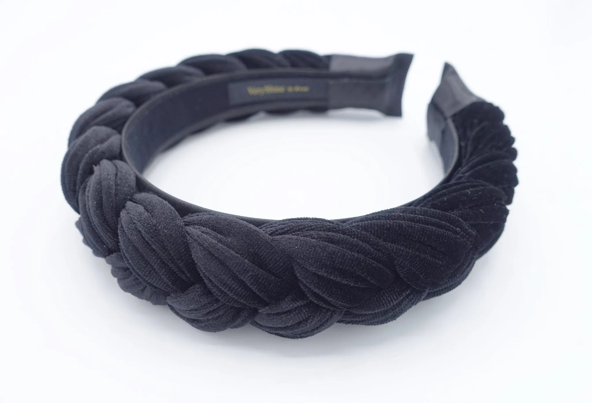 braided velvet headband wide version stylish chunky hairband women plaited hair  accessory