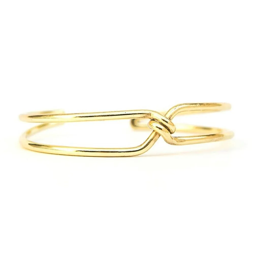 Brass Knotted Cuff