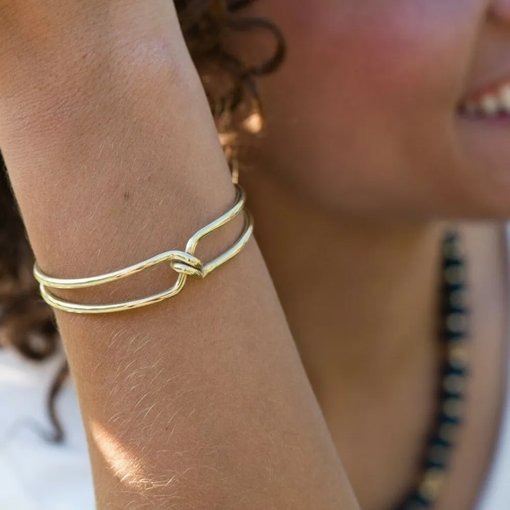 Brass Knotted Cuff