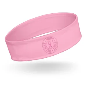 Breast Cancer Awareness Sports Headband Hope Fight Believe Quick Dry Stretch Band